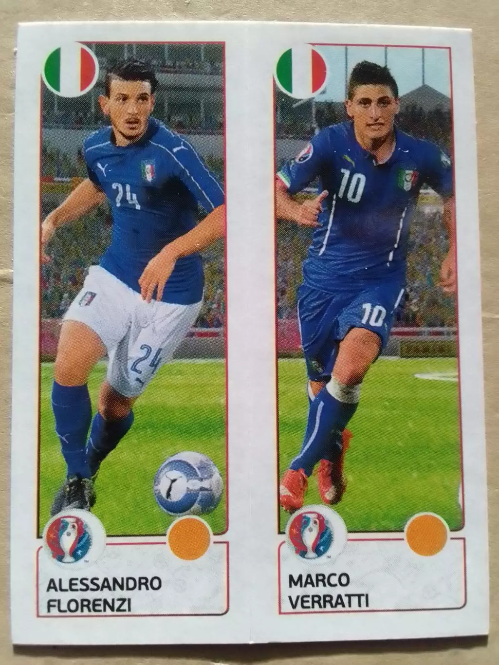 Паннини ЕВРО 2016. Alessandro FLORENZI. Marco VERRATTI. Италия. Оптом скидки 30%