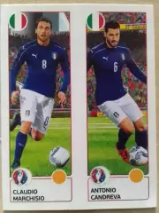 Паннини ЕВРО 2016. Antonio CANDREA. Claudio MARCHISIO. Италия. Оптом скидки 30%