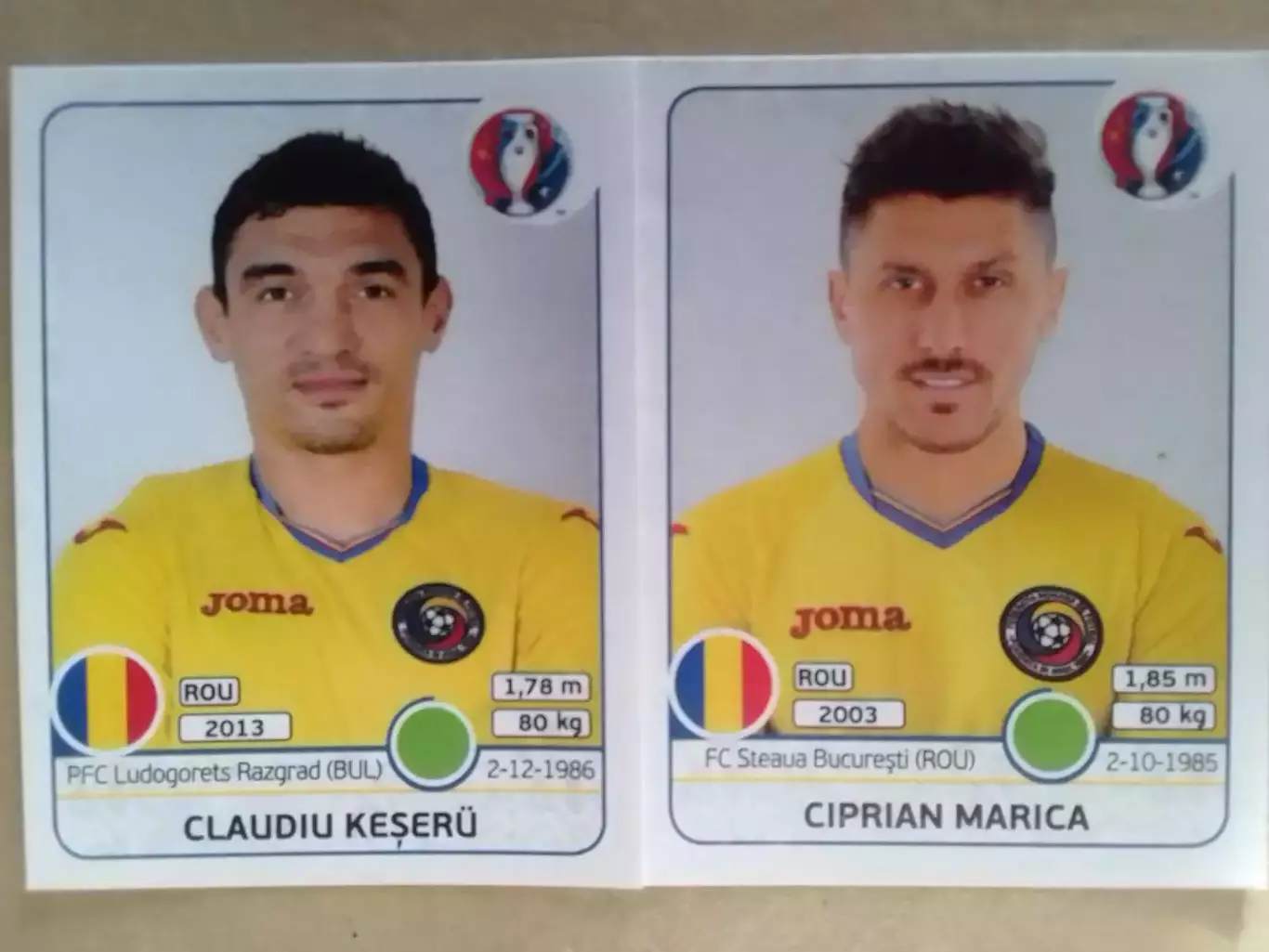 Наклейка Паннини. Claudio KESERU Румунія. Лудогорец. EURO 2016. Оптом скидки 30%