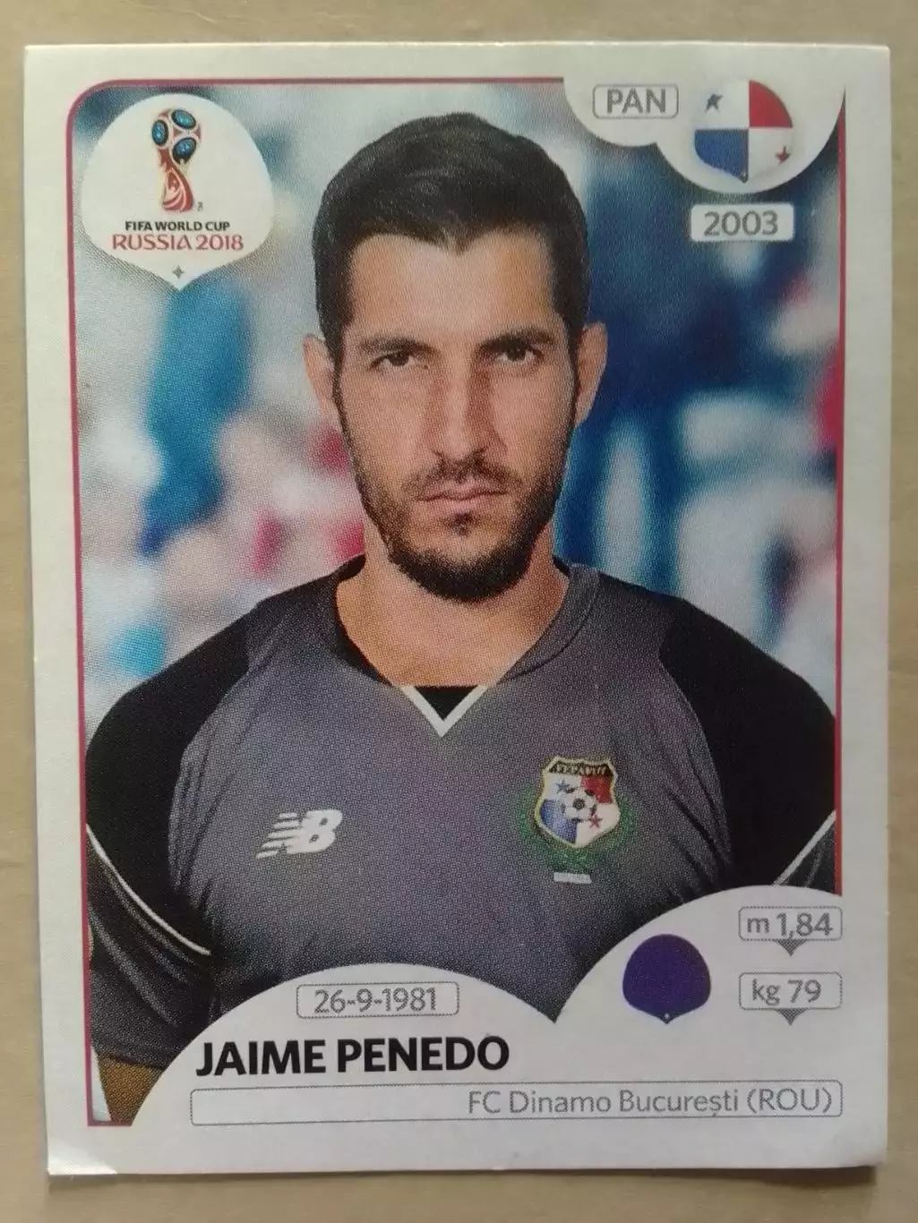 Паннини. Jaime PANADO. Панама. Динамо Бухарест. ЧМ 2018. Оптом скидки 30%