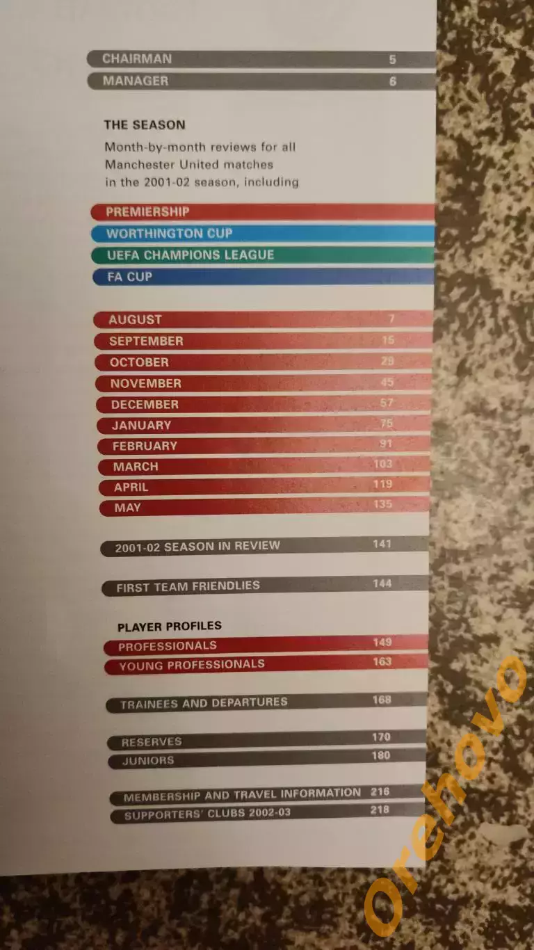 Манчестер Юнайтед 2002 Официальный ежегодник 1