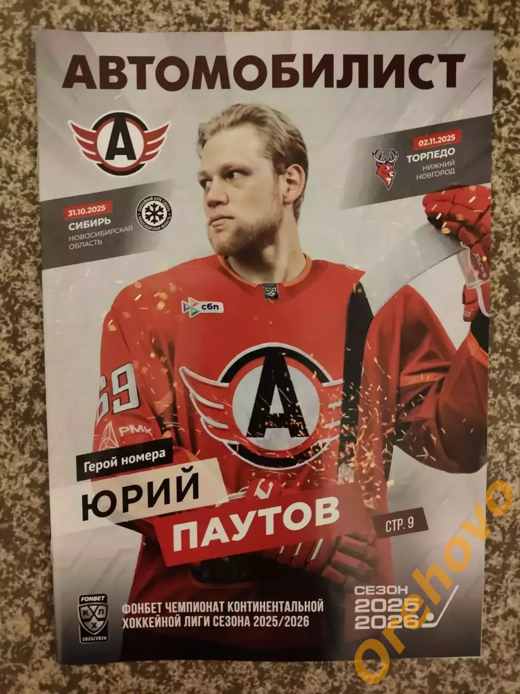 Автомобилист Екатеринбург - Сибирь, Торпедо Нижний Новгород 10,11.2025