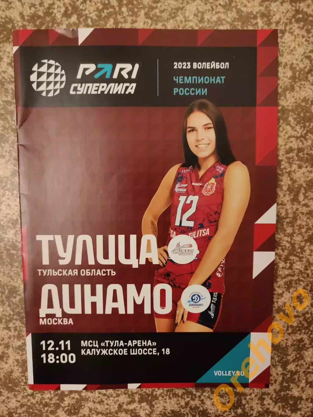 Тулица Тульская область - Динамо Москва 12.11.2023 + билет женщины