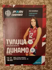 Тулица Тульская область - Динамо Москва 12.11.2023 + билет женщины