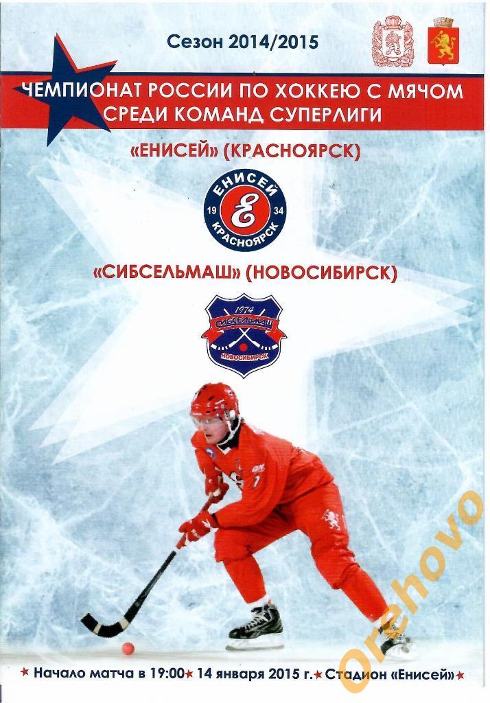 Хоккей с мячом. Енисей Красноярск - Сибсельмаш Новосибирск 14/01/2015
