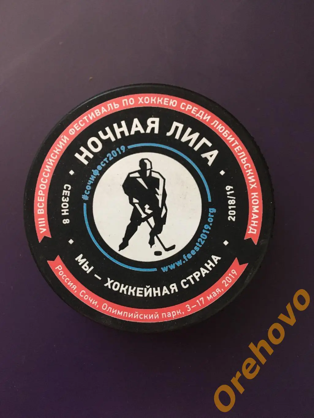 Шайба хоккейная Ночная Лига VIII Всероссийского фестиваля по хоккею 2019