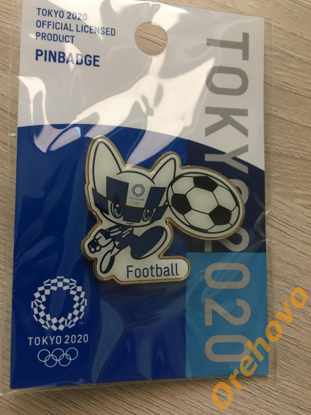 Значок Олимпийские игры 2020 футбол Токио Япония маскот( официальный/цанга)