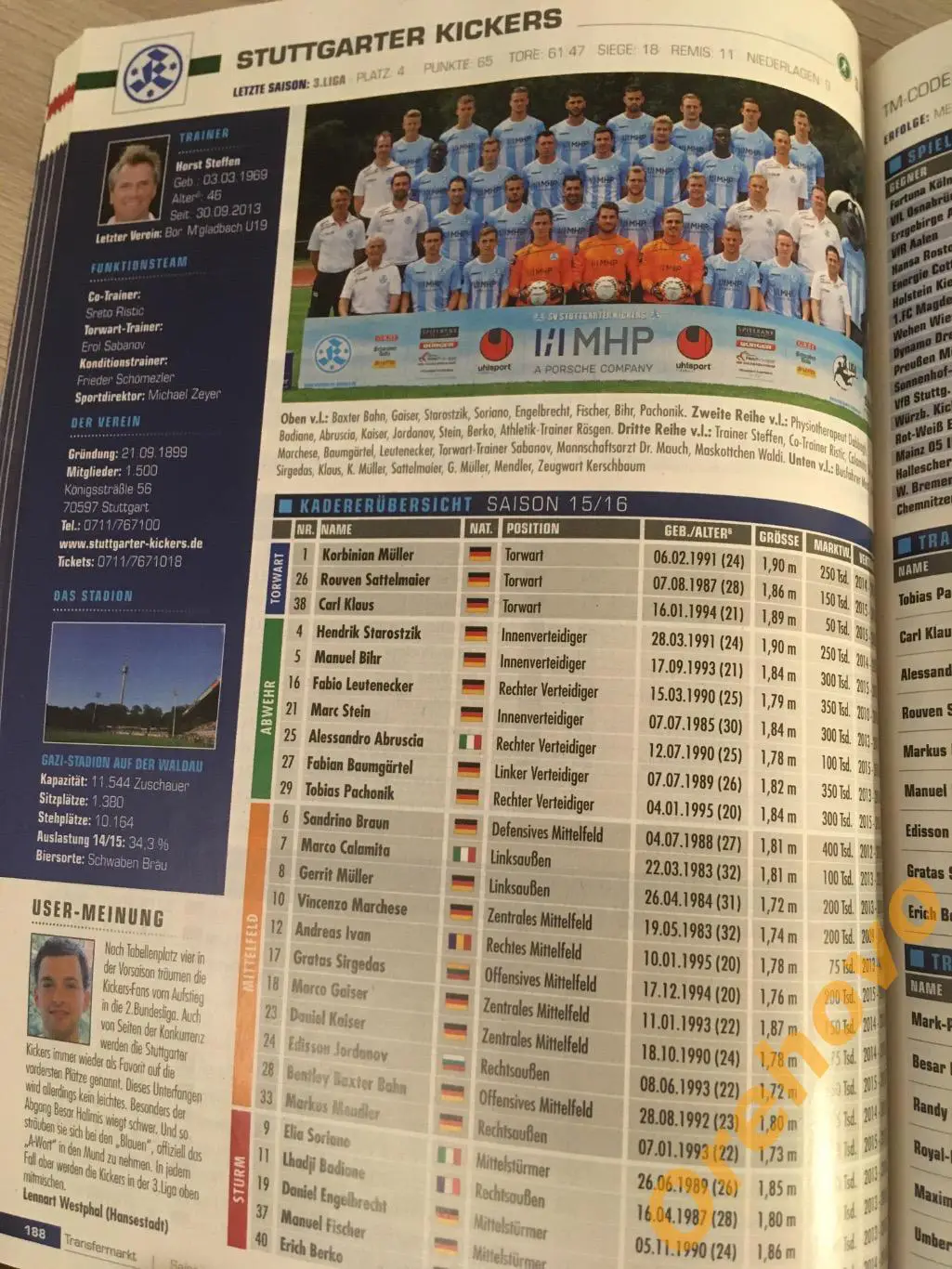 Transfer markt сезон 2015/2016 справочник 5