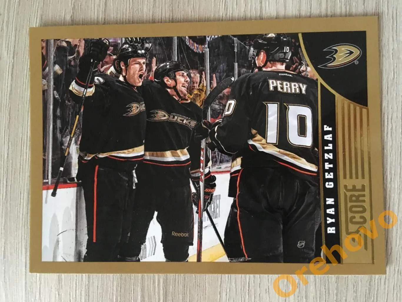 Ryan Getzlaf Анахайм No. 3 gold 2013-14 Score Panini