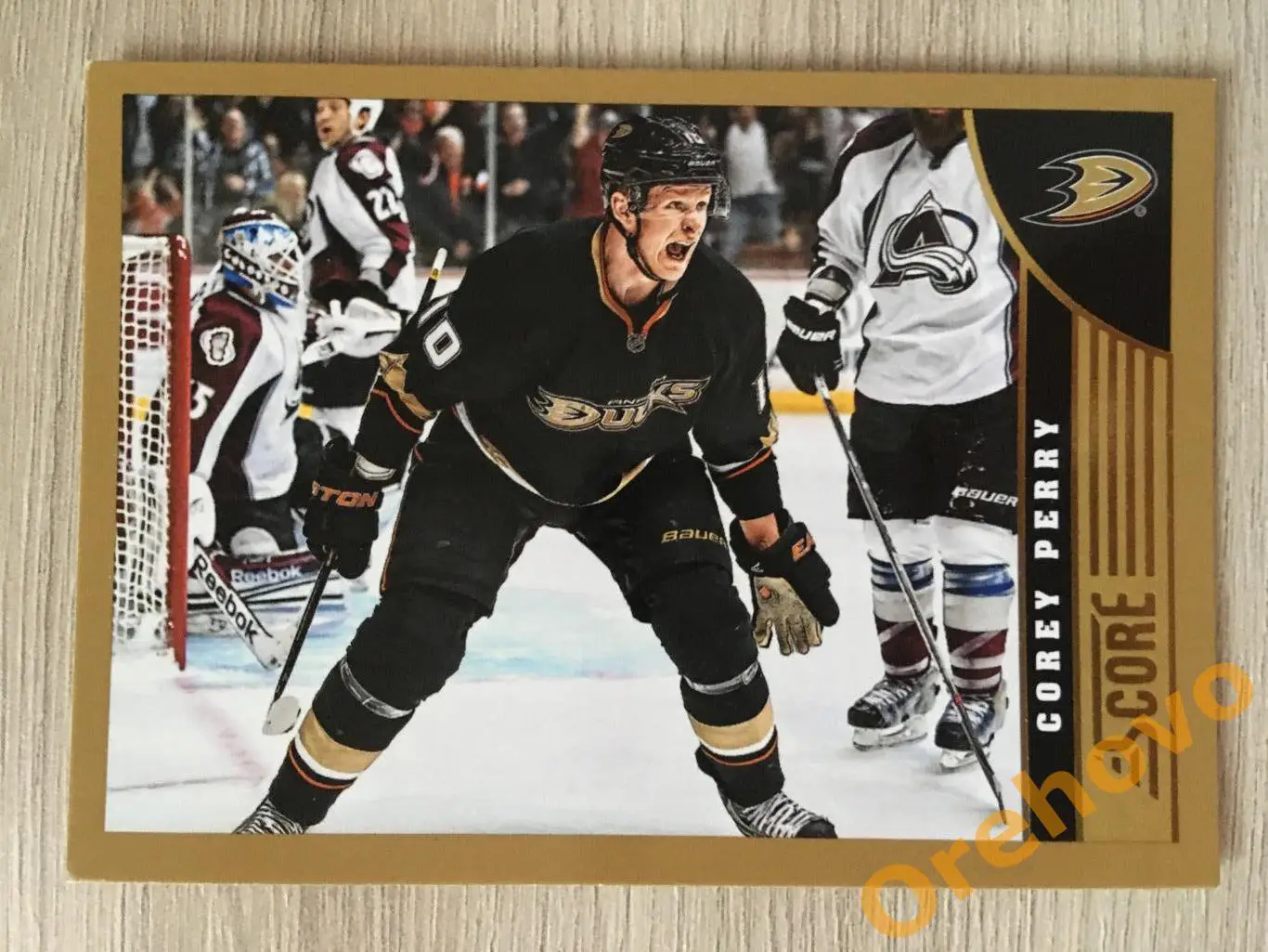 Corey Perry Анахайм No. 4 gold 2013-14 Score Panini