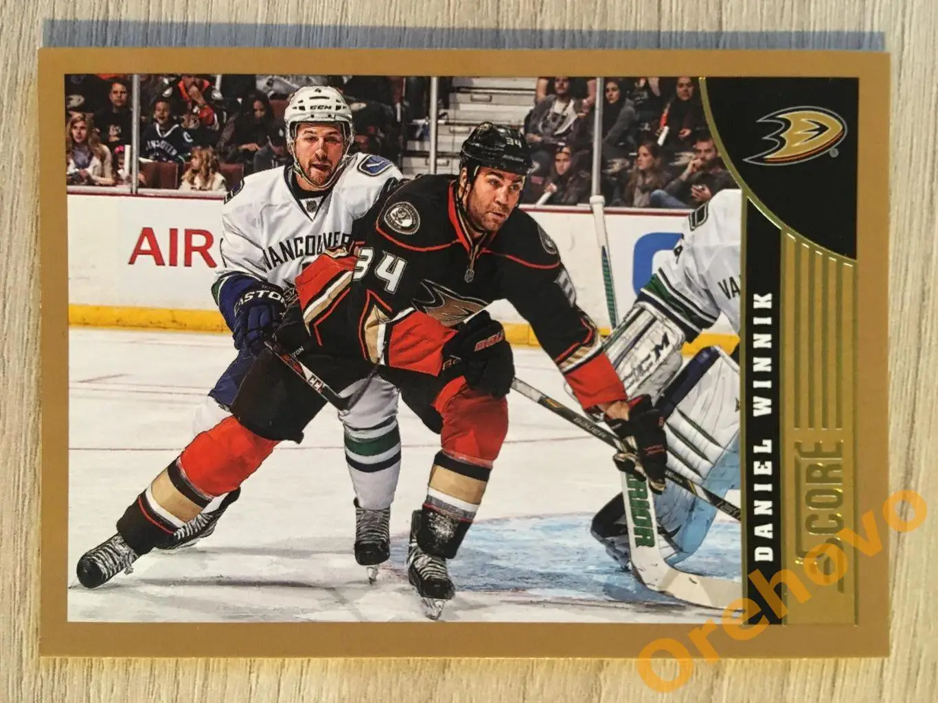 Daniel Winnik Анахайм No. 12 gold 2013-14 Score Panini