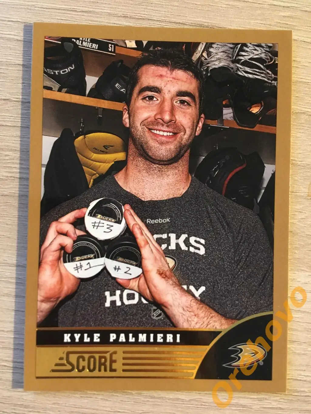 Kyle Palmieri Анахайм No. 13 gold 2013-14 Score Panini