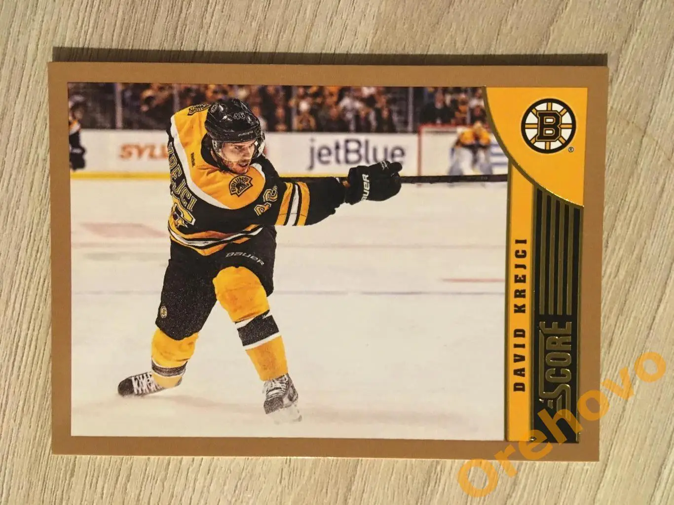 DAVID KREJCI Бостон No. 26 gold 2013-14 Score Panini