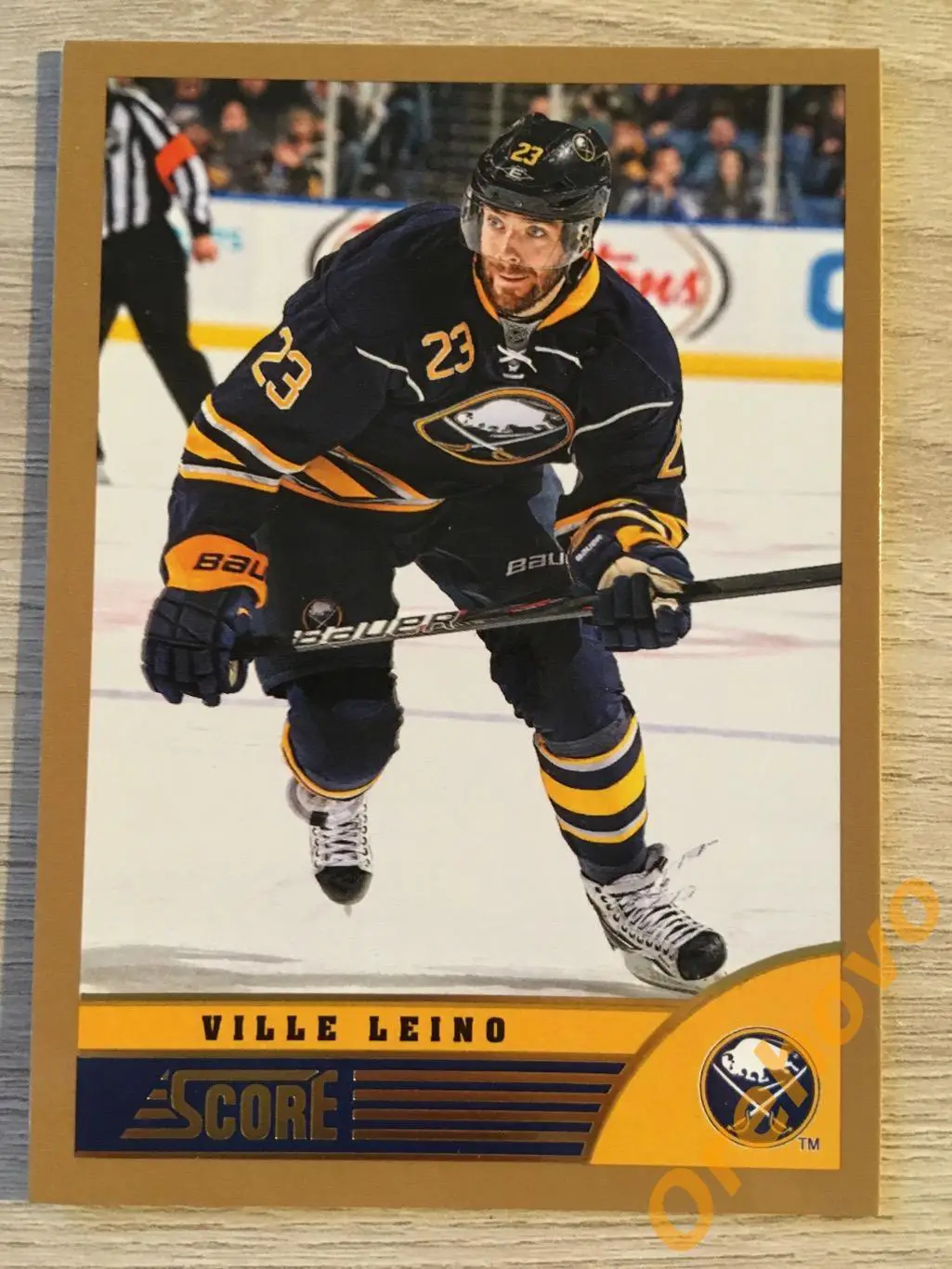 VILLE LEINO Баффало No. 49 gold 2013-14 Score Panini