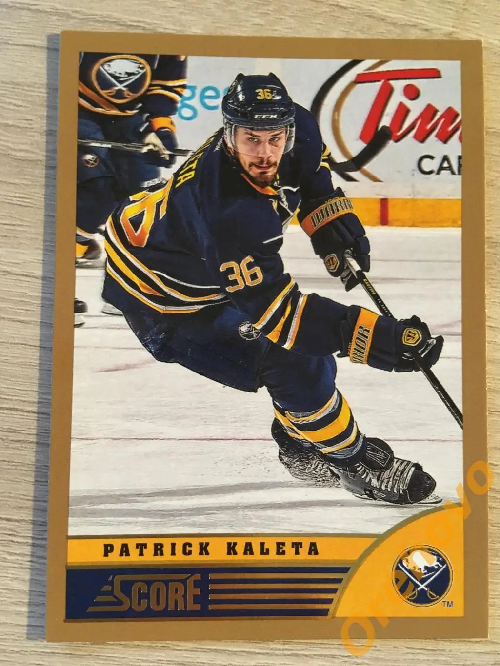 PATRICK KALETA Баффало No. 50 gold 2013-14 Score Panini