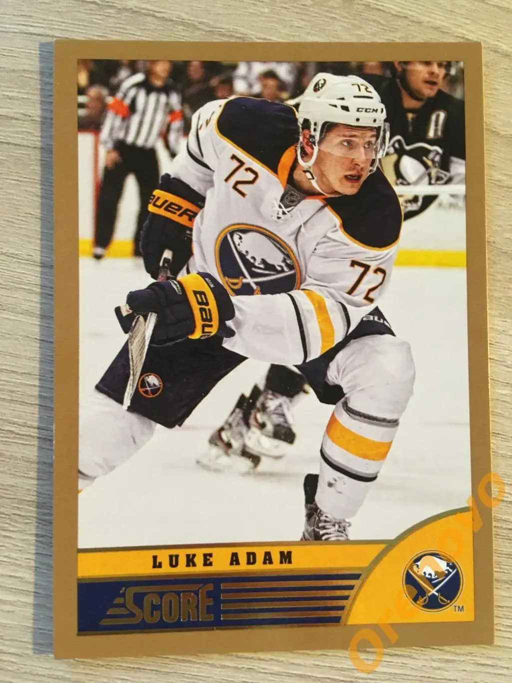 LUKE ADAM Баффало No. 53 gold 2013-14 Score Panini