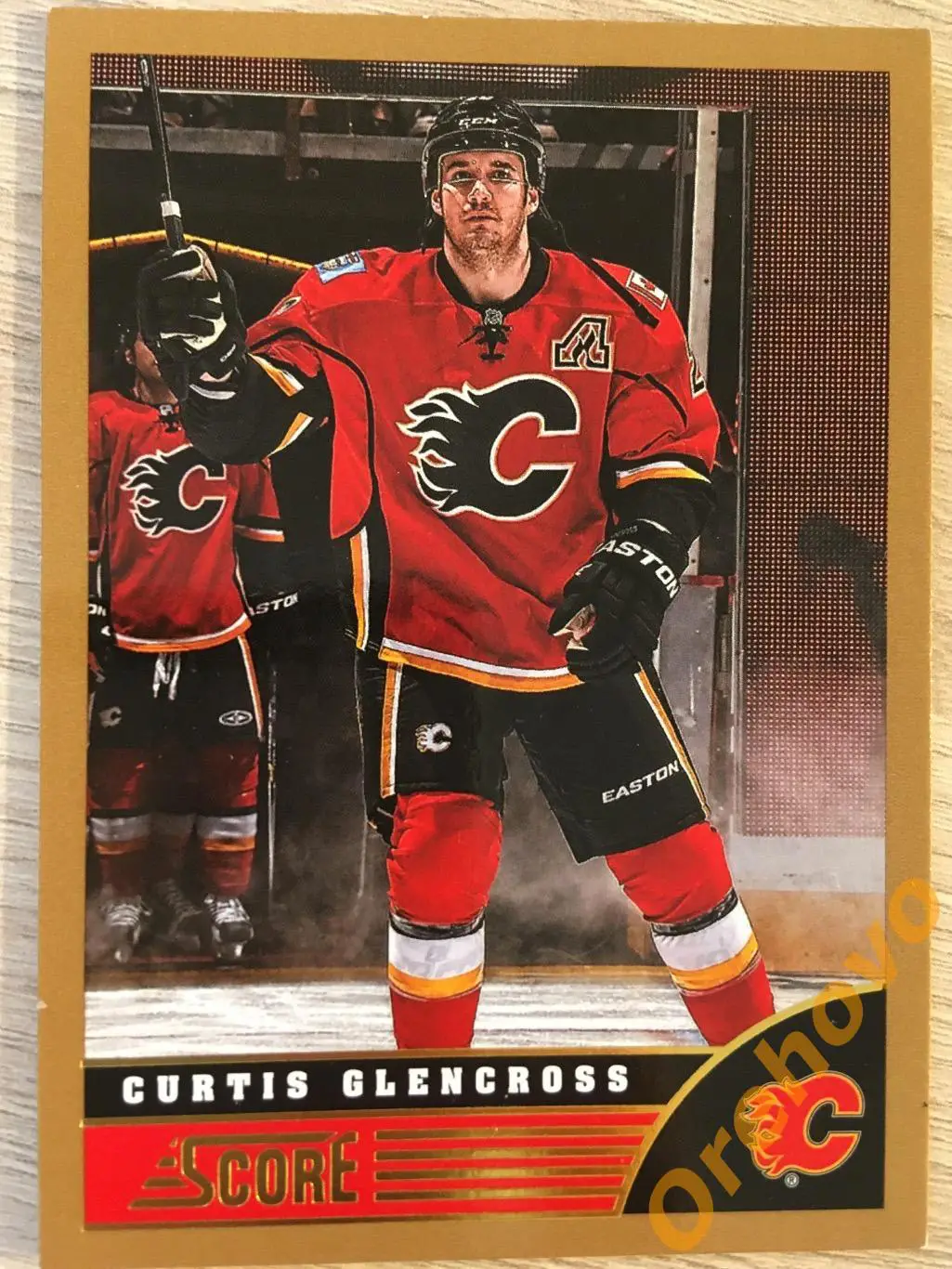 CURTIS GLENCROSS Калгари No. 56 gold 2013-14 Score Panini