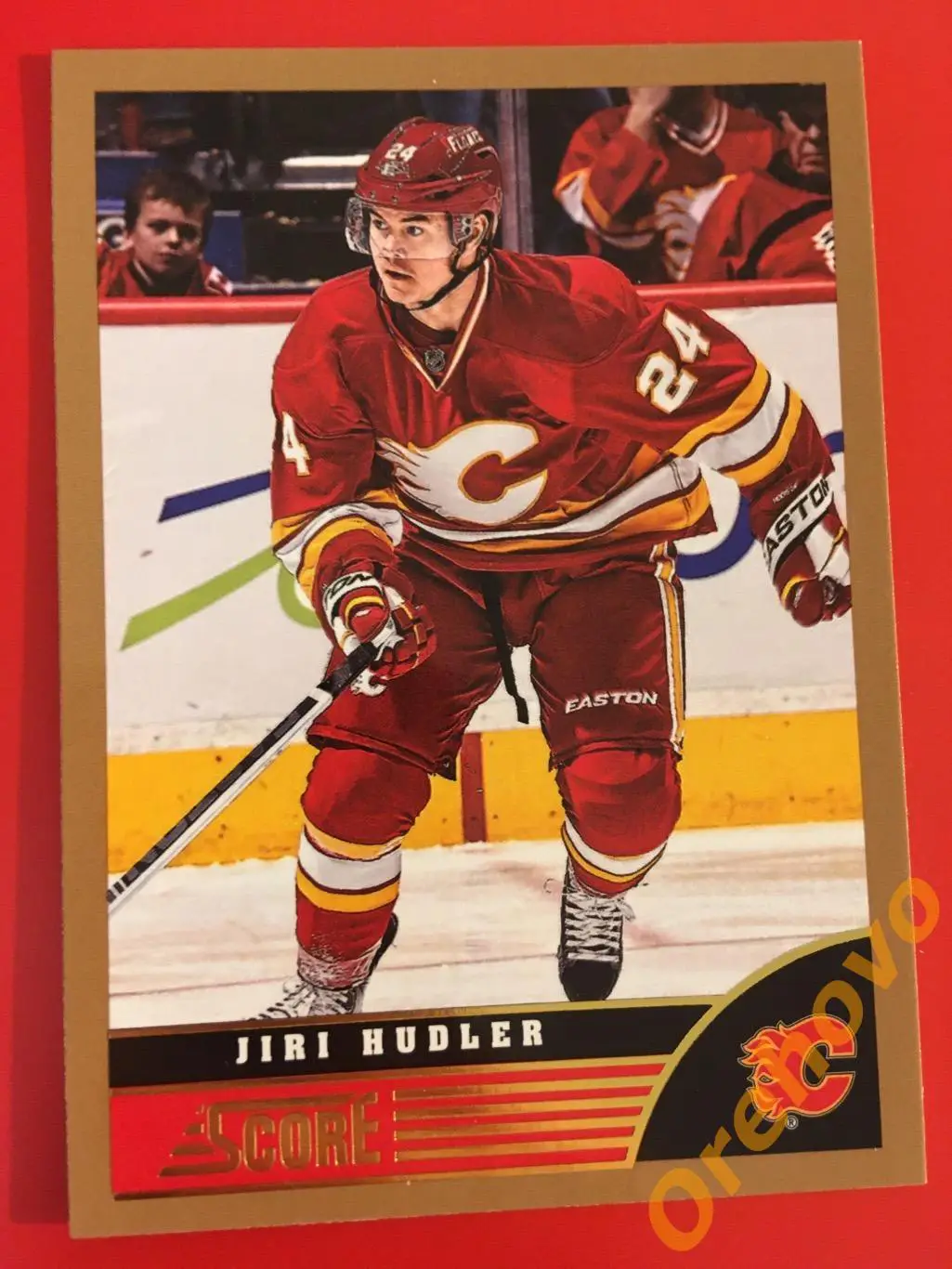 JIRI HUDLER Калгари No. 66 gold 2013-14 Score Panini
