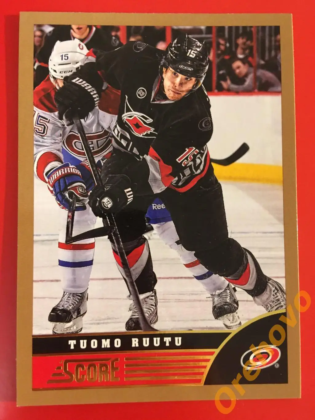 TUOMO RUUTU Каролина No. 78 gold 2013-14 Score Panini