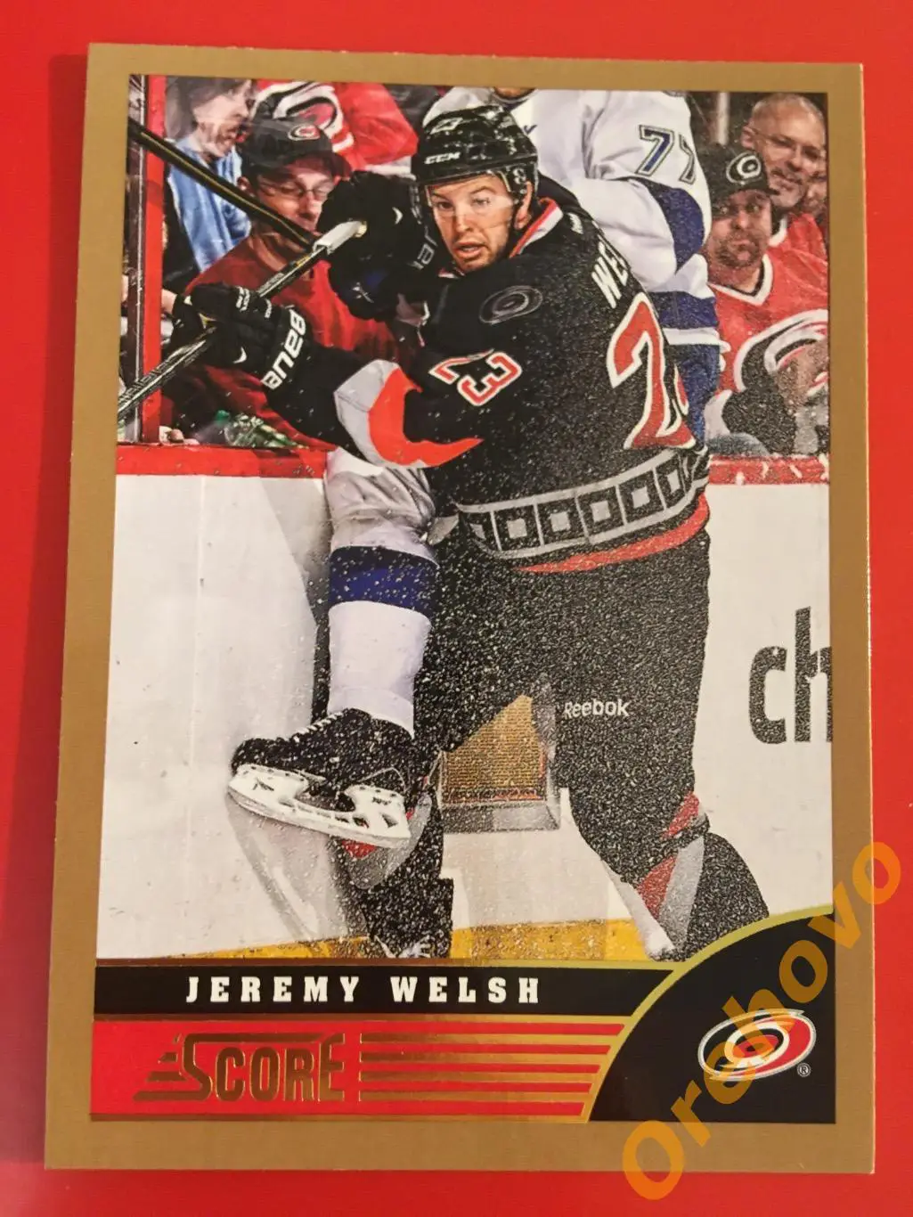 JEREMY WELSH Каролина No. 83 gold 2013-14 Score Panini