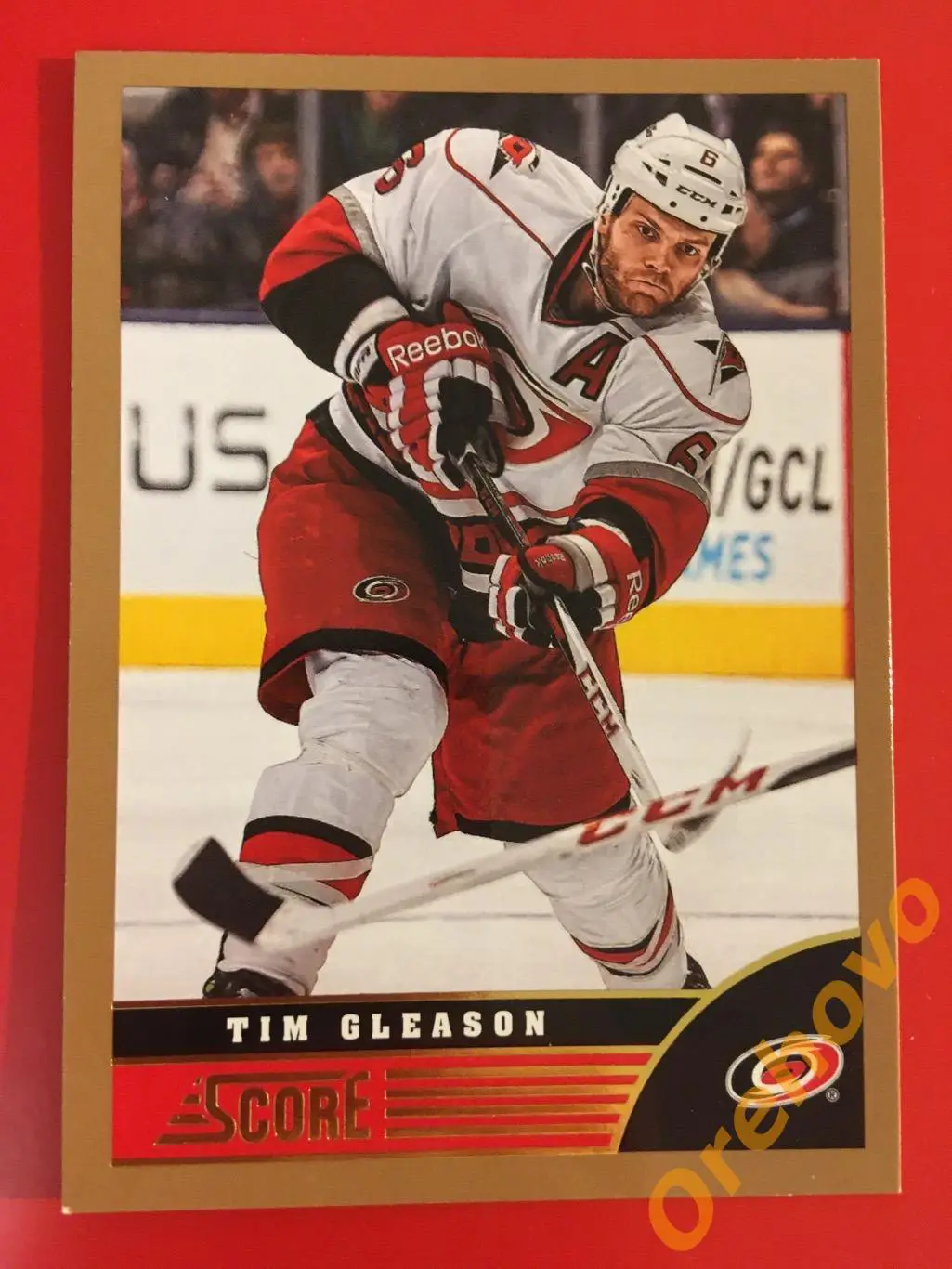 TIM GLEASON Каролина No. 85 gold 2013-14 Score Panini