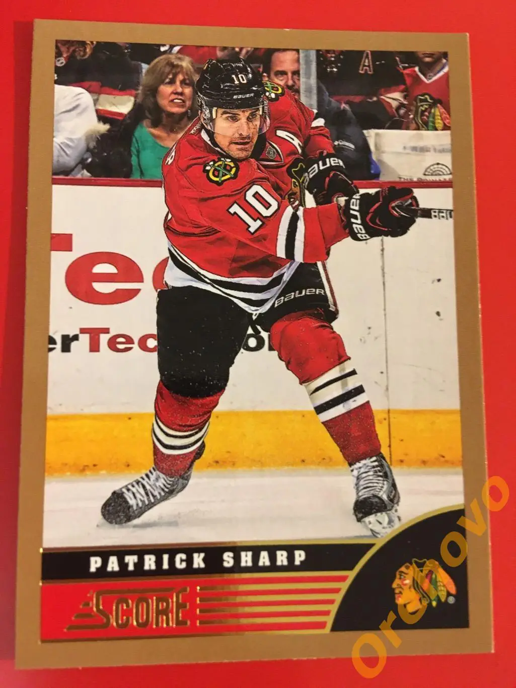 PATRICK SHARP Чикаго No. 93 gold 2013-14 Score Panini