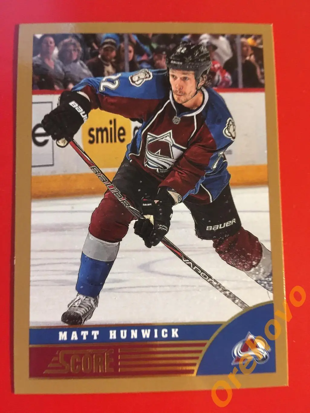 MATT HUNWICK Колорадо No. 122 gold 2013-14 Score Panini