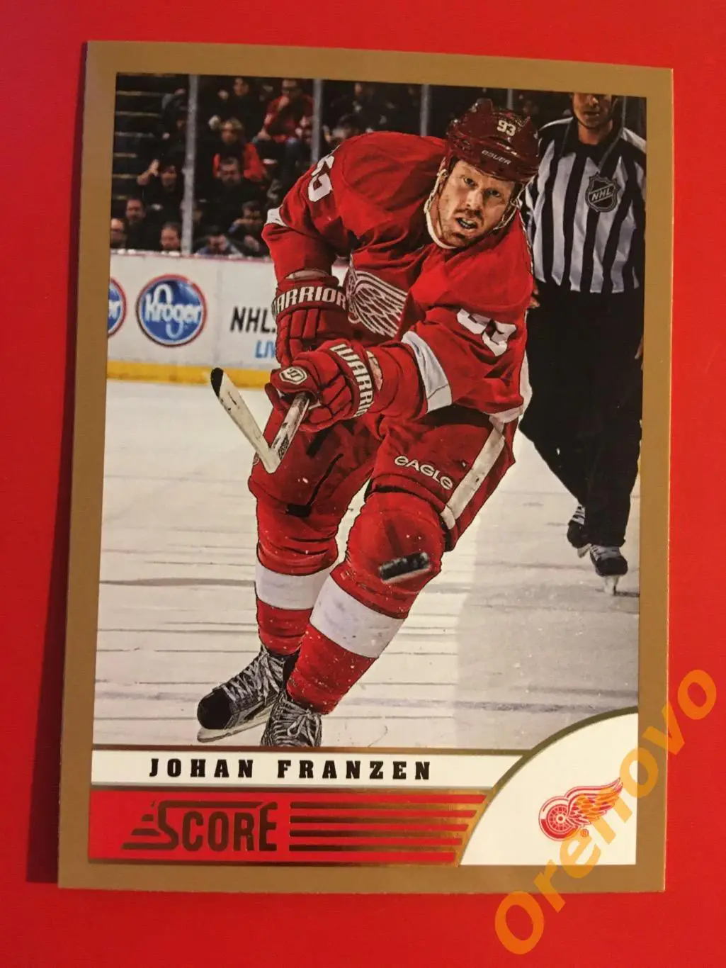 JOHAN FRANZEN Детройт No. 167 gold 2013-14 Score Panini