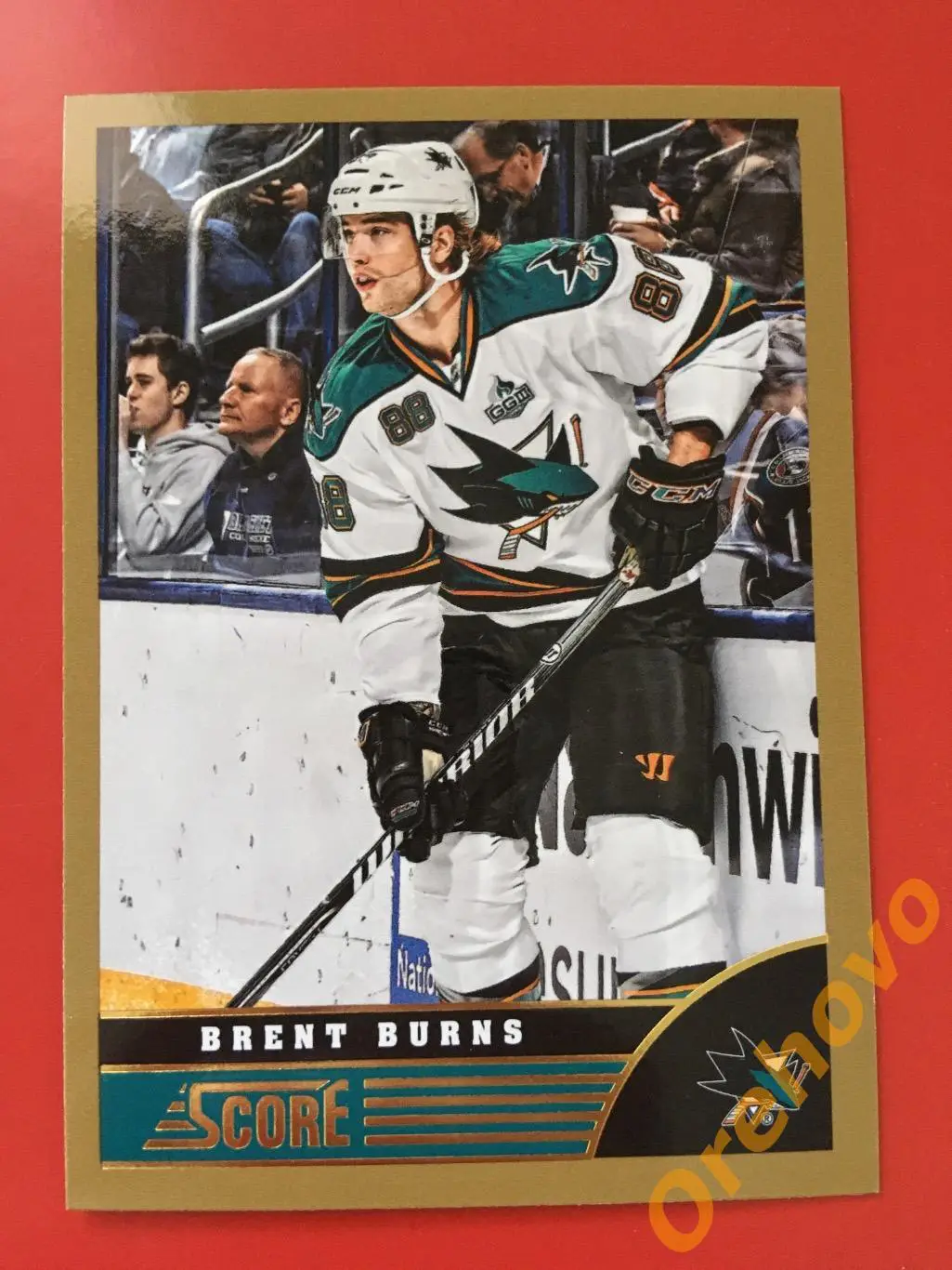 BRENT BURNS Сан-Хосе No. 423 gold 2013-14 Score Panini