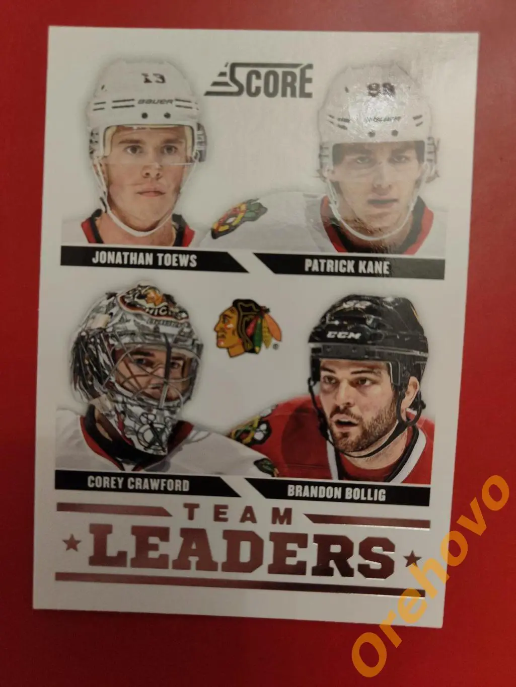 TOEWS KANE BOLLIG CRAWFORD No 556 Чикаго 2013-14 Score Panini