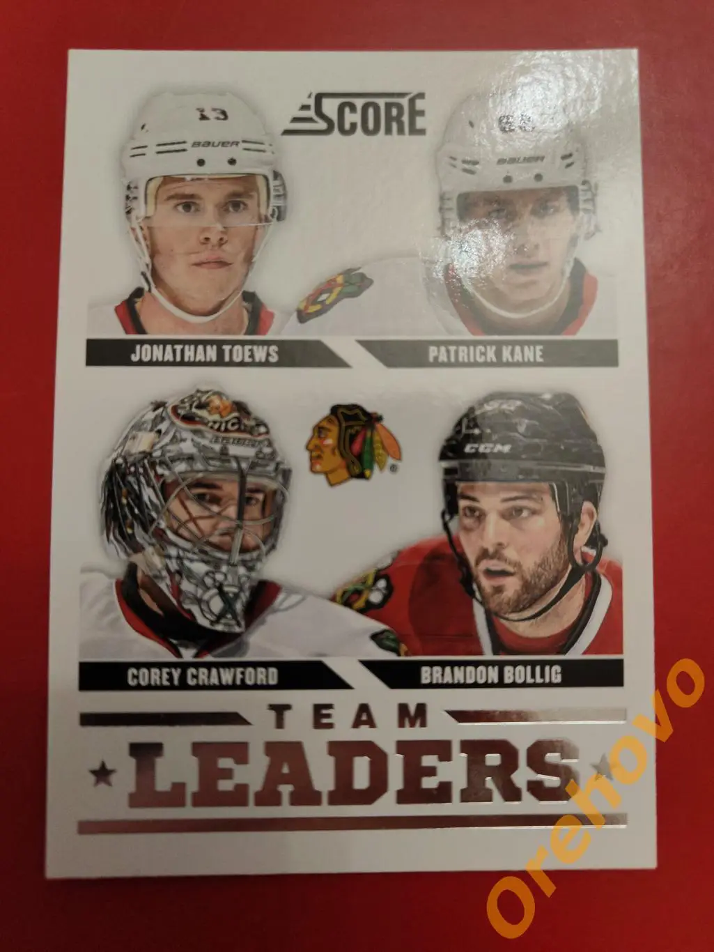TOEWS KANE BOLLIG CRAWFORD No 556 Чикаго 2013-14 Score Panini