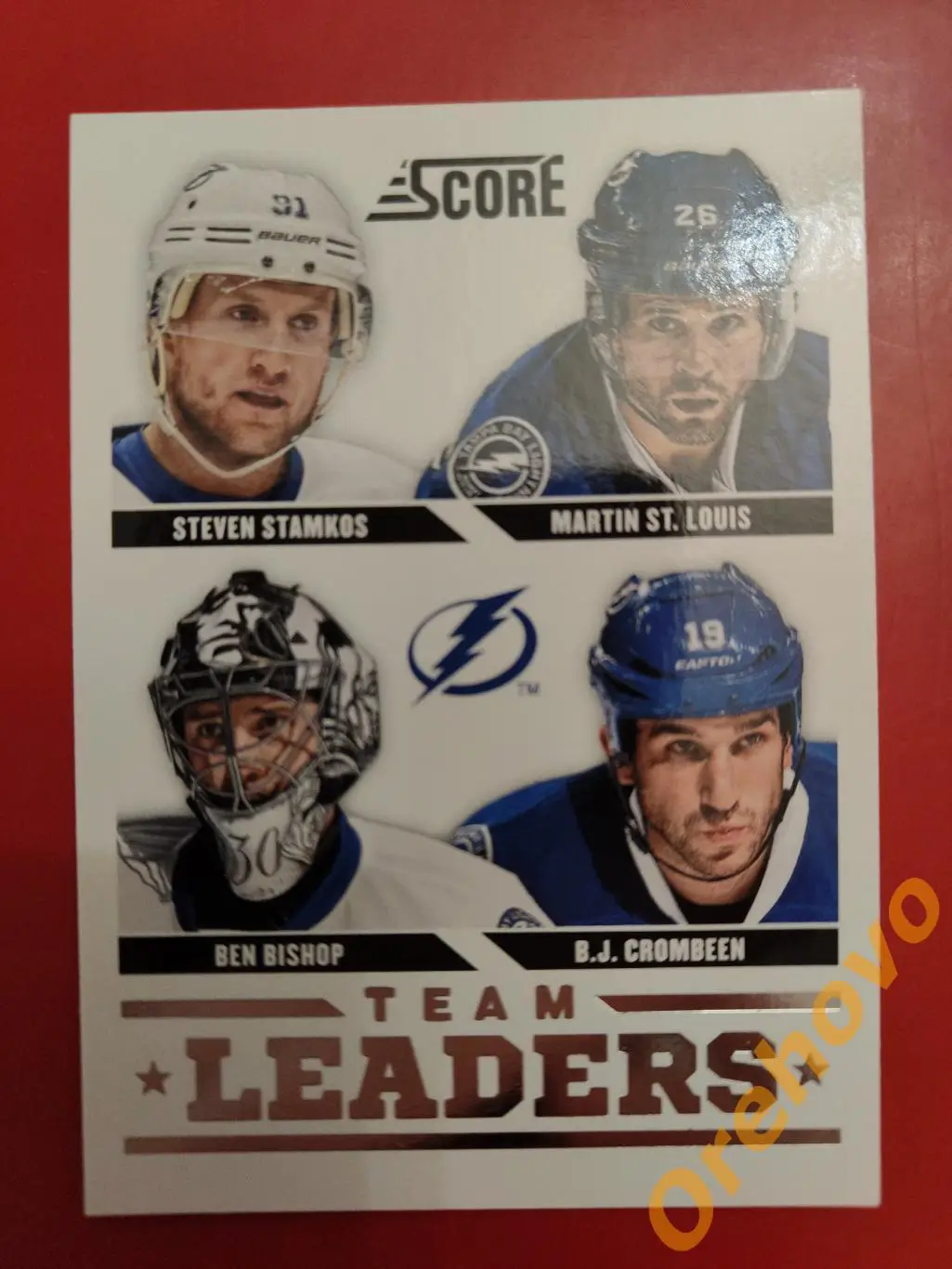 STAMKOS BISHOP CROMBEEN LOUIS No 576 Тампа-Бэй 2013-14 Score Panini