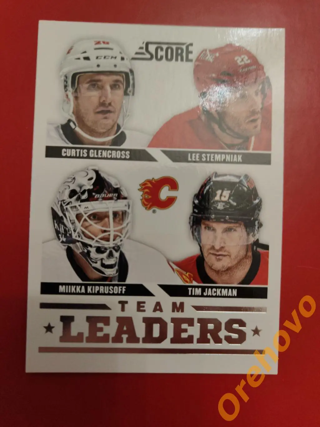 GLENCRROSS STEMPNIAK KIPRUSOFF JACKMAN No 554 Калгари 2013-14 Score Panini