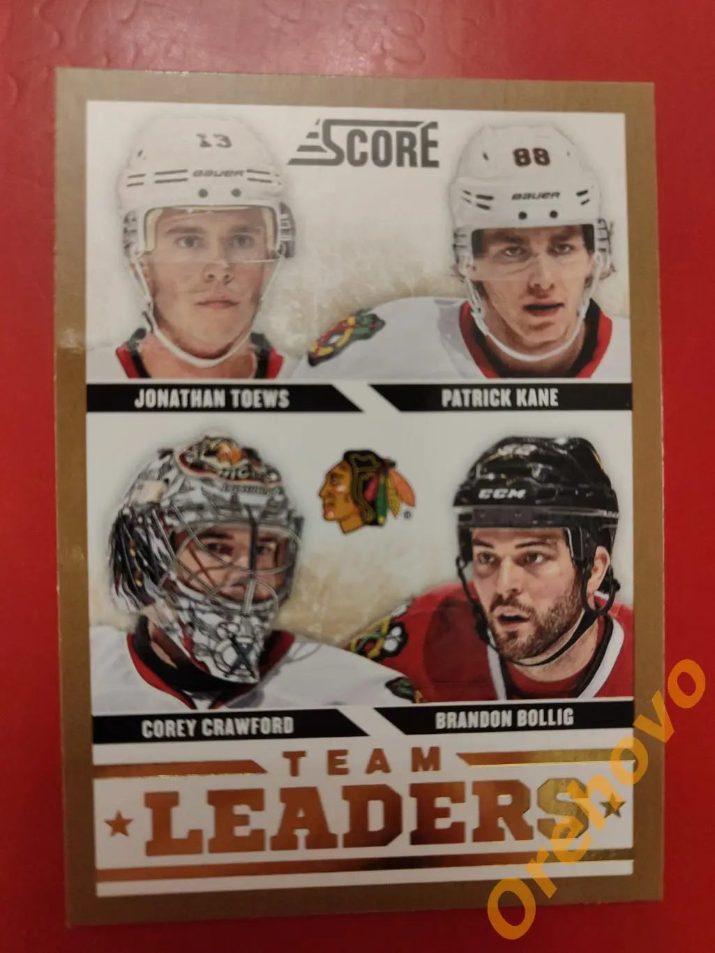 TOEWS/ CRAWFORD/ BOLLIG/ KANE No 556 Чикаго gold Score Panini 2013-14