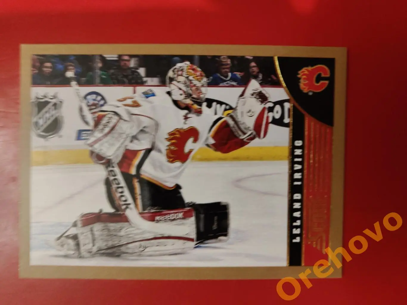 LELAND IRVING вратарь No 72 Калгари gold 2013-14 Score Panini