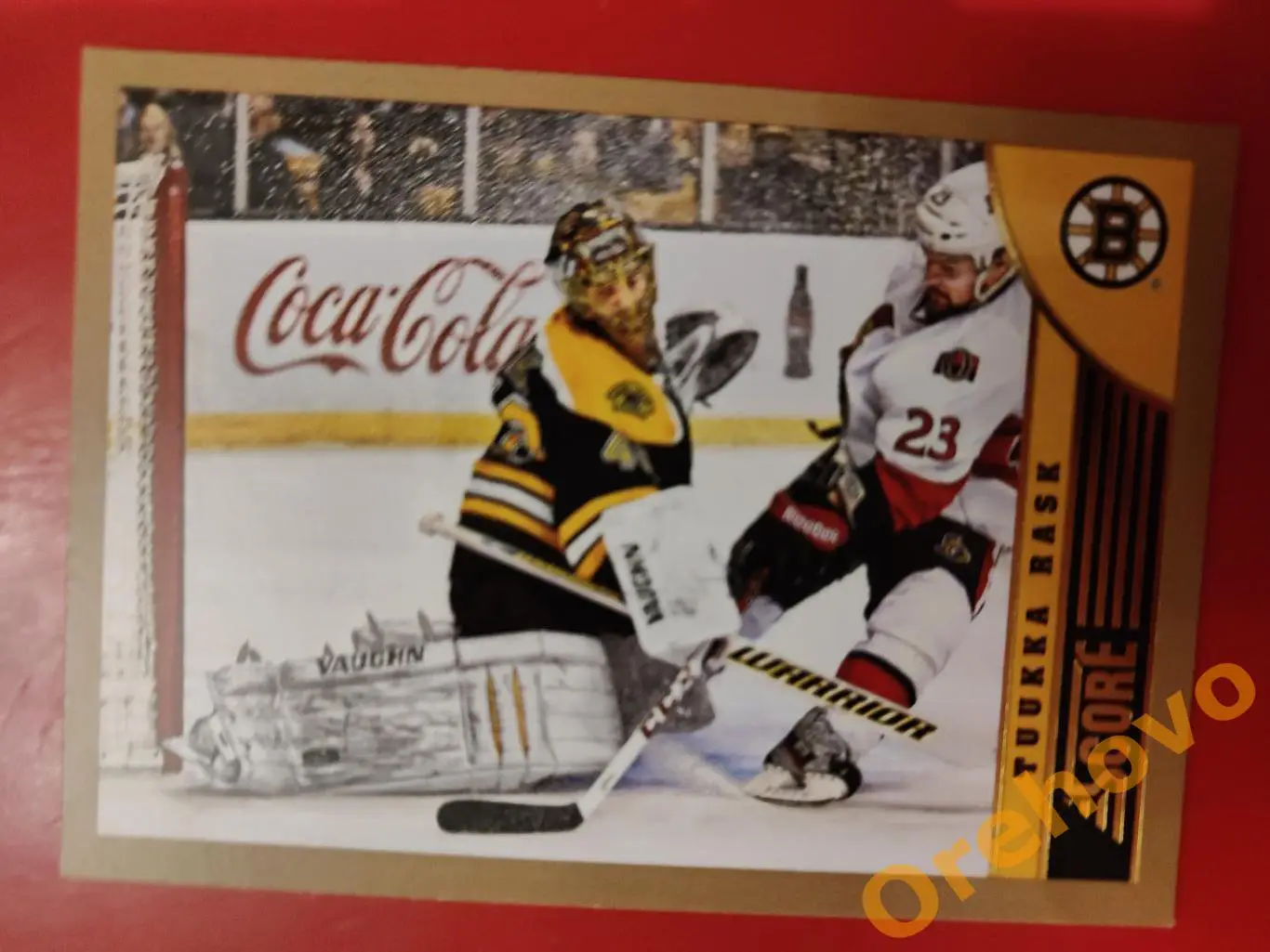 TUUKKA RASK вратарь No 24 Бостон gold 2013-14 Score Panini