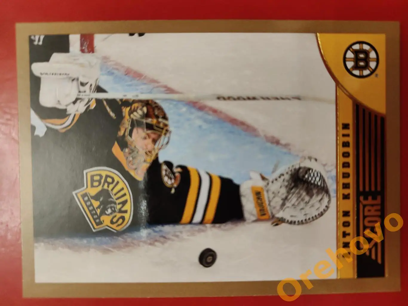 Антон Худобин Бостон No. 30 gold 2013-14 Score Panini