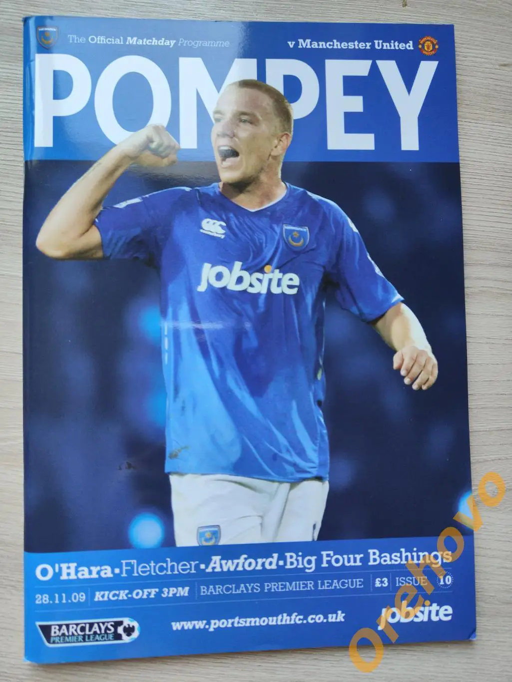 Чемпионат Англии PORTSMOUTH/ Портсмут - MANCHESTER UNITED / Манчестер 28.11.2009