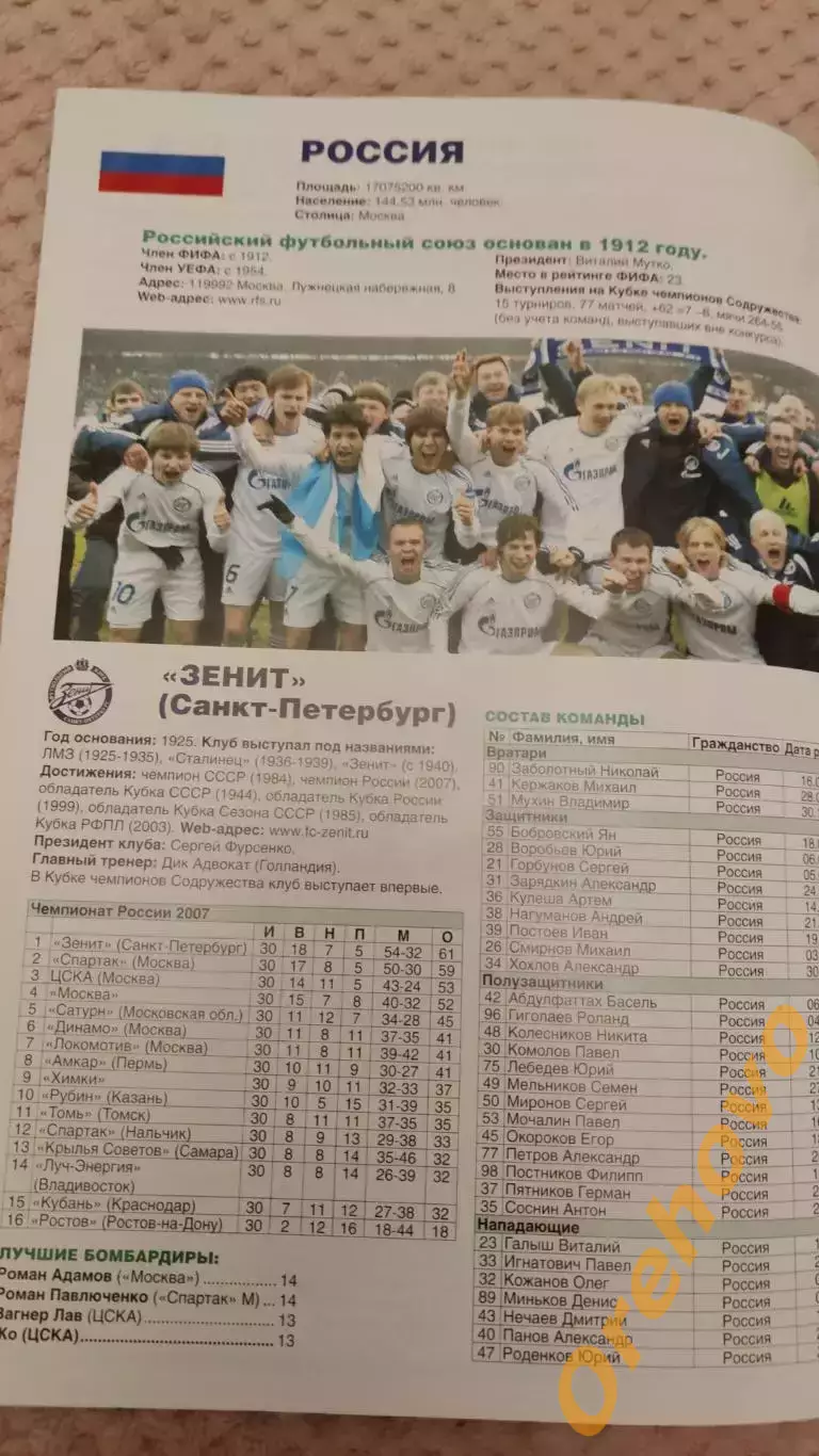 Кубок Чемпионов Содружества 19-27.01.2008 Международный турнир по футболу официа 1