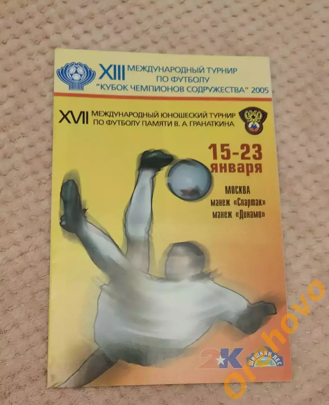 Международный юношеский турнир Мемориал Гранаткина 15-23.01.2005 общая официал.