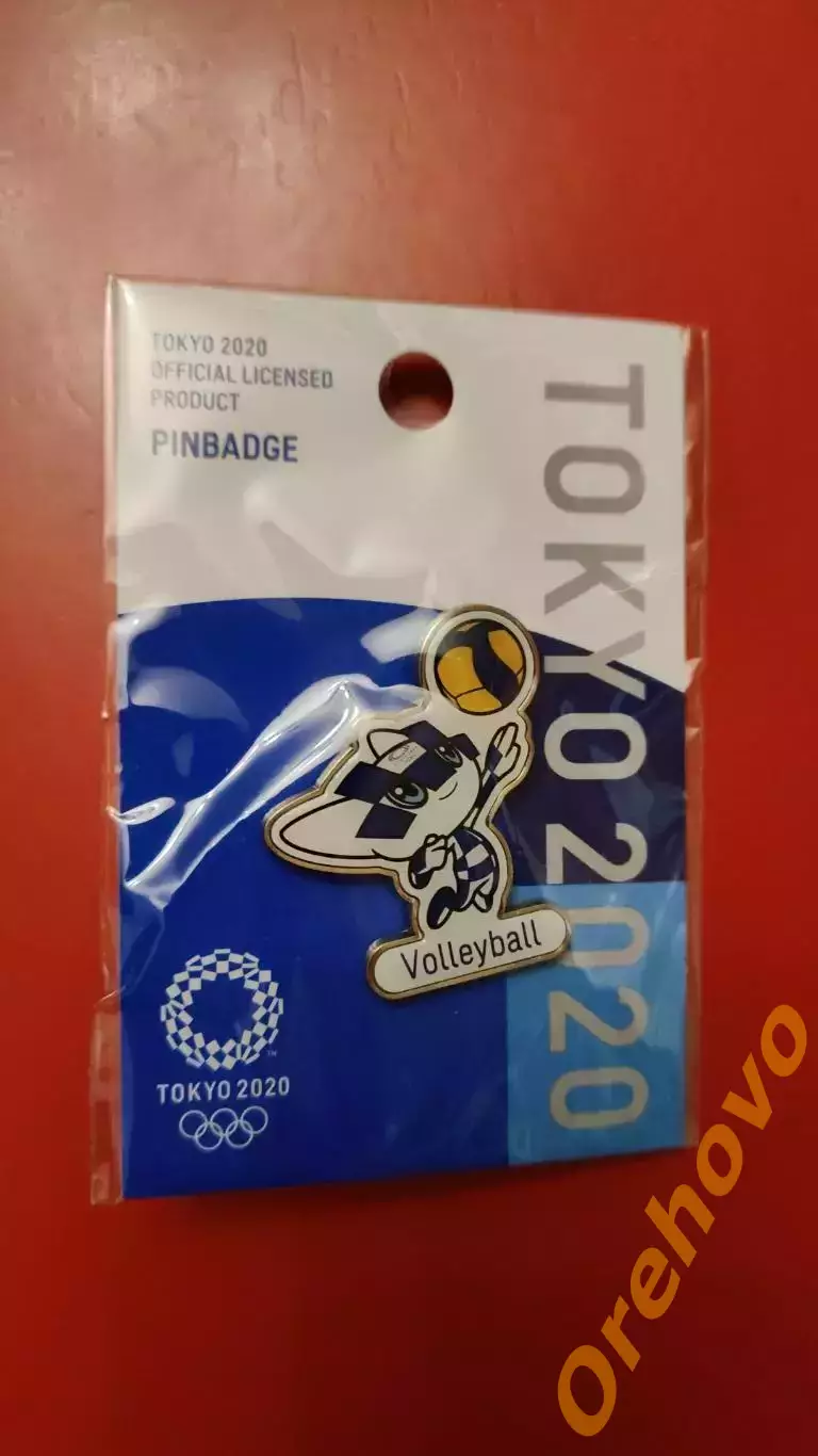 Значок Олимпийские игры 2020 волейбол Токио Япония маскот( официальный/цанга)