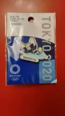 Значок Олимпийские игры 2020 плавание Токио Япония маскот( официальный/цанга)