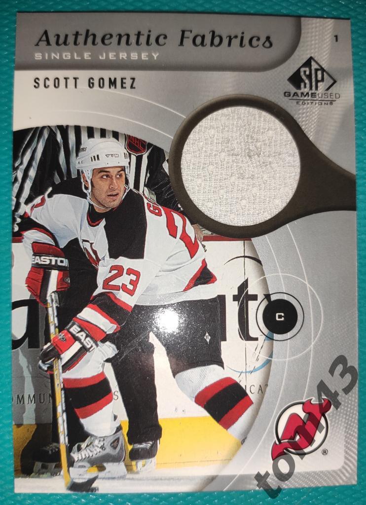 2005-06 SP Game Used Edition - Authentic Fabrics #AF-GO - Scott Gomez New Jersey