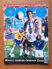 Футбол. Журнал ONZE Mondial (Франция). Май 1997 г. Зидан. Кантона. Бразилия.