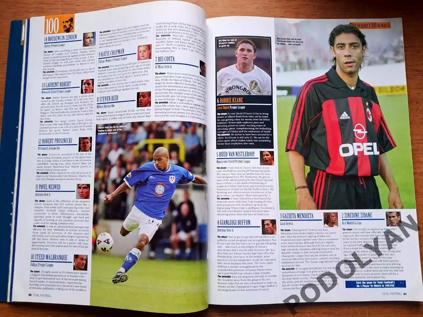 Футбол. Журнал Total Football (Англия). Сентябрь 2001. 2