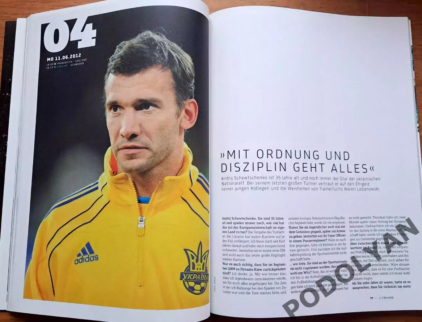 Футбол. Журнал 11 Freunde (Германия). Июнь 2012. Спецвыпуск ЕВРО-2012. Шевченко. 2