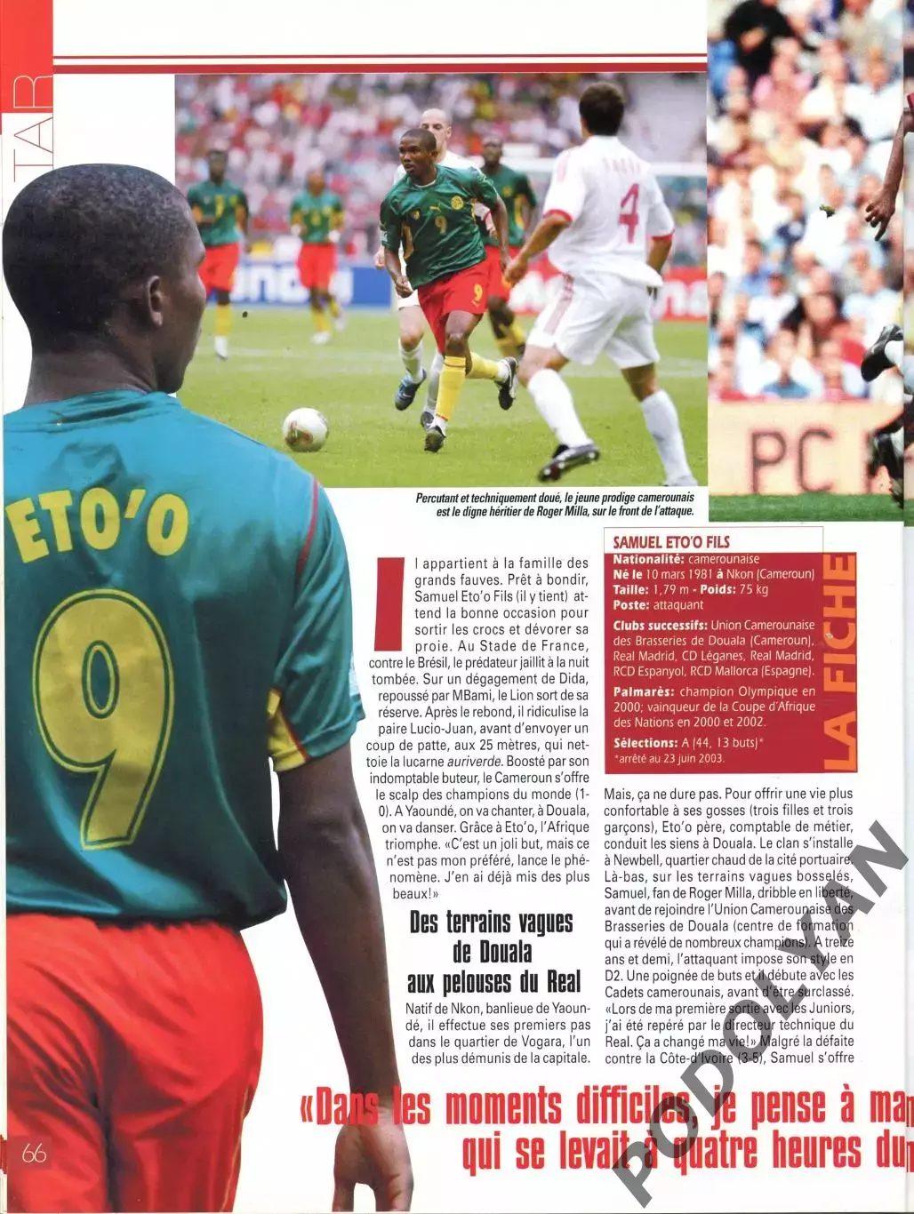 Футбол. Журнал ONZE Mondial (Франция). Июль 2003 г. Кубок Конфедераций 3