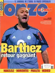 Футбол. Журнал ONZE Mondial (Франция). Февраль 2004 г. Недвед. Бартез.