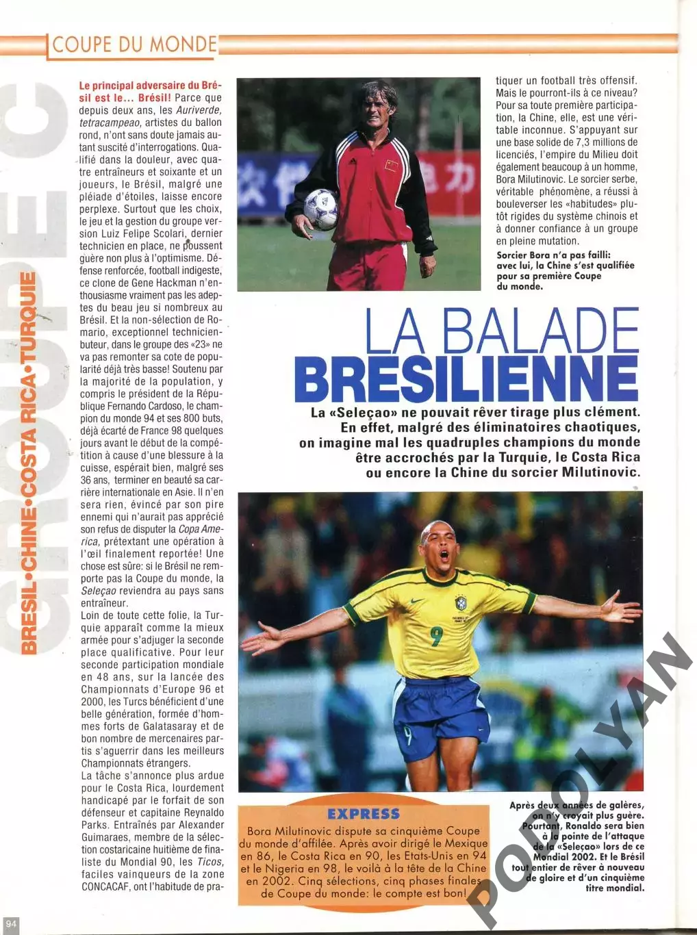 Футбол. Журнал ONZE Mondial (Франция). Июнь 2002 г. Чемпионат мира-2002. 5