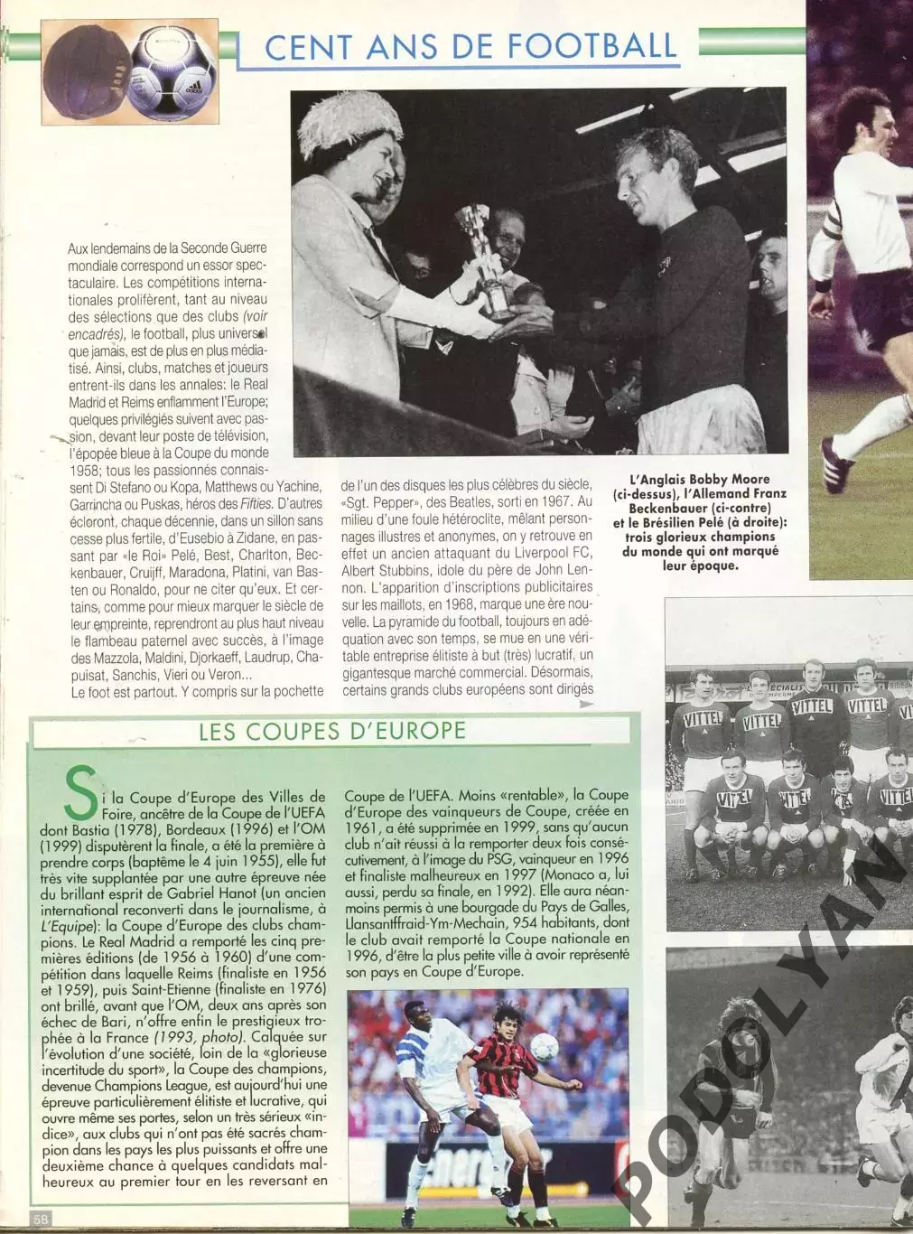 Футбол. Журнал ONZE Mondial (Франция). Январь 2001 г. Тотти, Неста, Виейра. 3